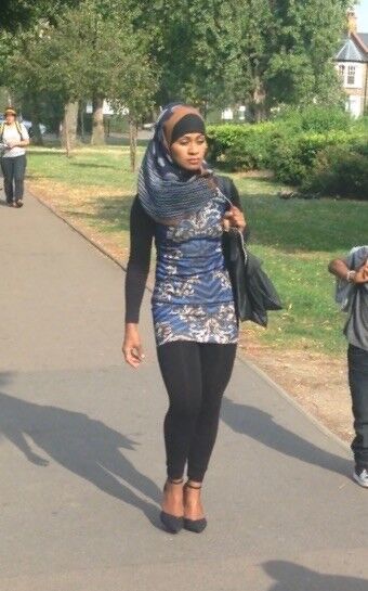 Free porn pics of Re-post sexy hijabi in leggings and heels 8 of 16 pics
