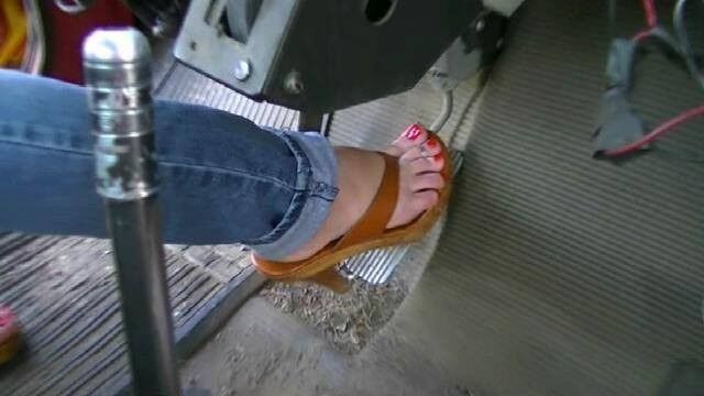 Free porn pics of Wooden High Heel Thongs / Pedal Pumping 10 of 36 pics