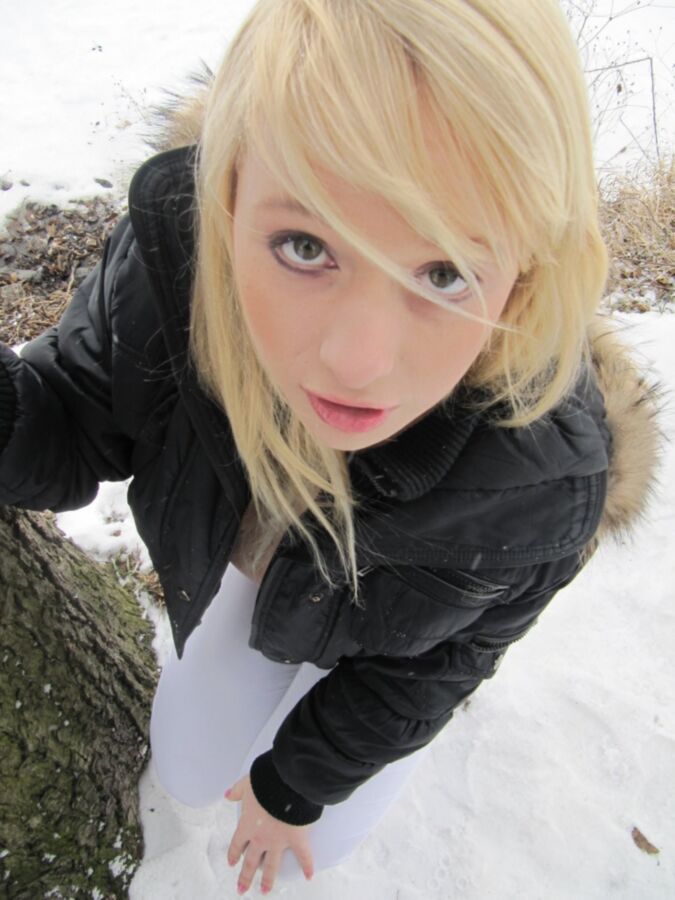 Free porn pics of Blonde in the Snow 2 of 16 pics