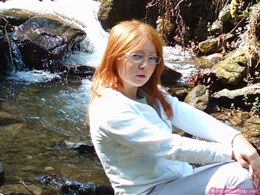 Free porn pics of Nerdy Redhead Babe Outdoor 18 of 40 pics