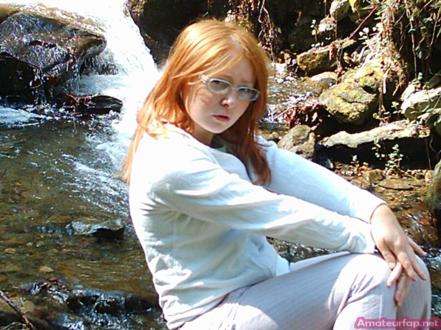Free porn pics of Nerdy Redhead Babe Outdoor 15 of 40 pics