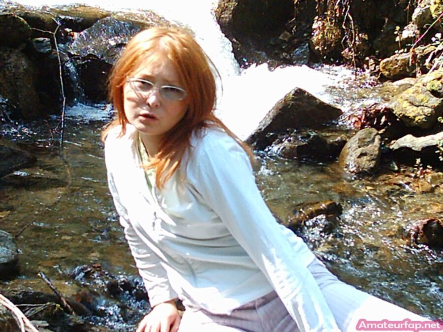 Free porn pics of Nerdy Redhead Babe Outdoor 21 of 40 pics