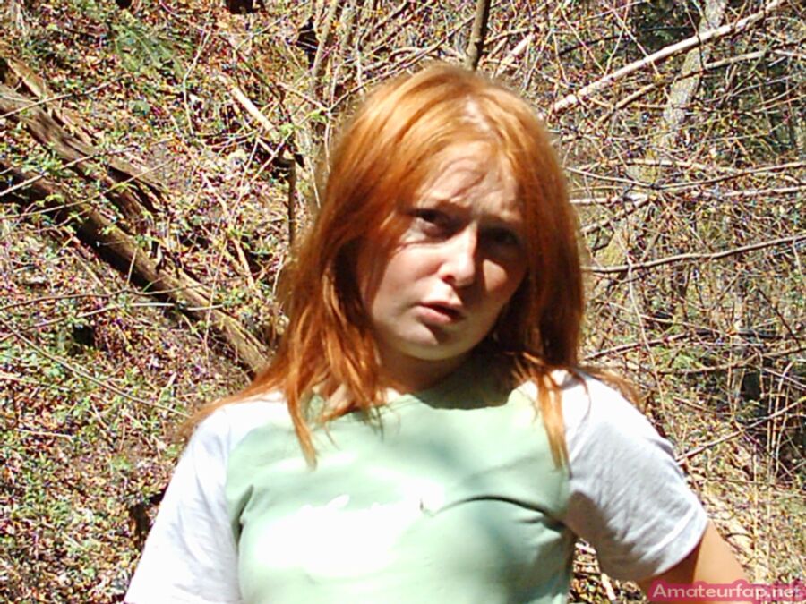 Free porn pics of Nerdy Redhead Babe Outdoor 17 of 40 pics