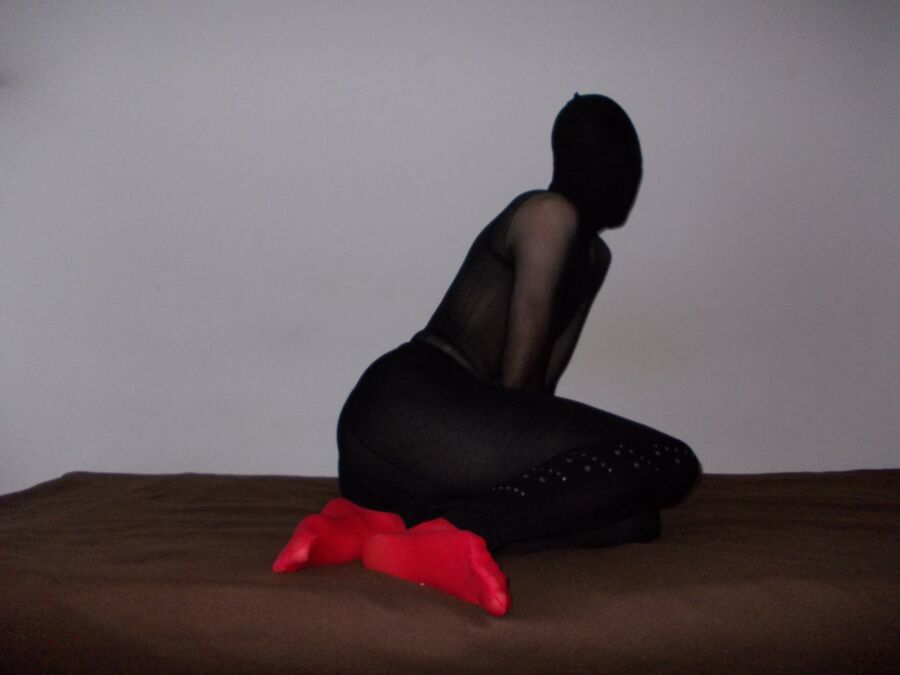 Free porn pics of Pantyhose Encasement & Red Stockings 4 of 9 pics