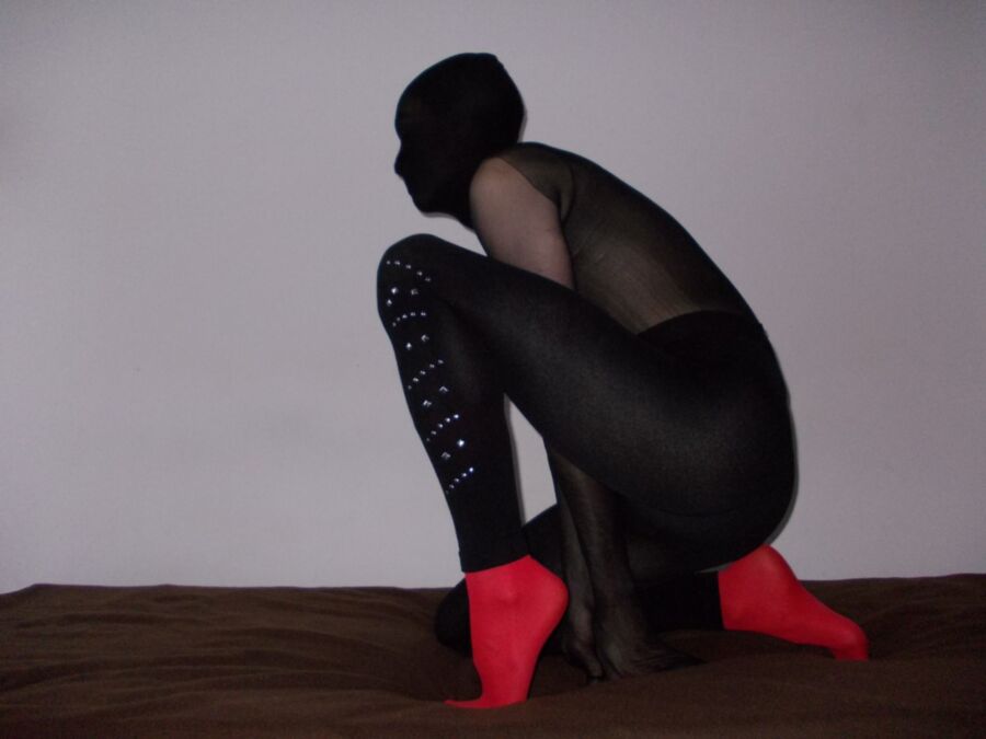 Free porn pics of Pantyhose Encasement & Red Stockings 9 of 9 pics