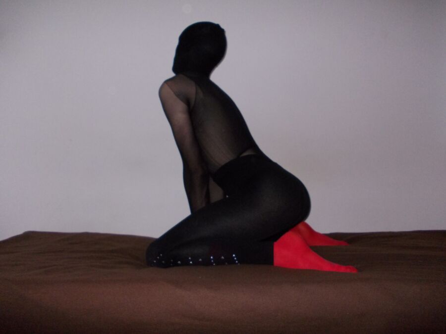 Free porn pics of Pantyhose Encasement & Red Stockings 2 of 9 pics