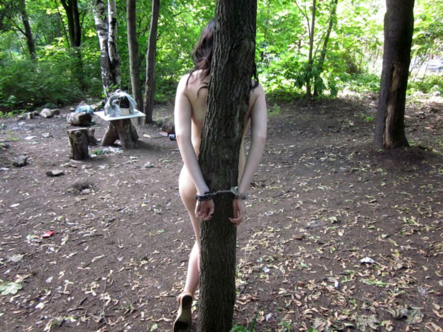Uniform black outdoor bdsm