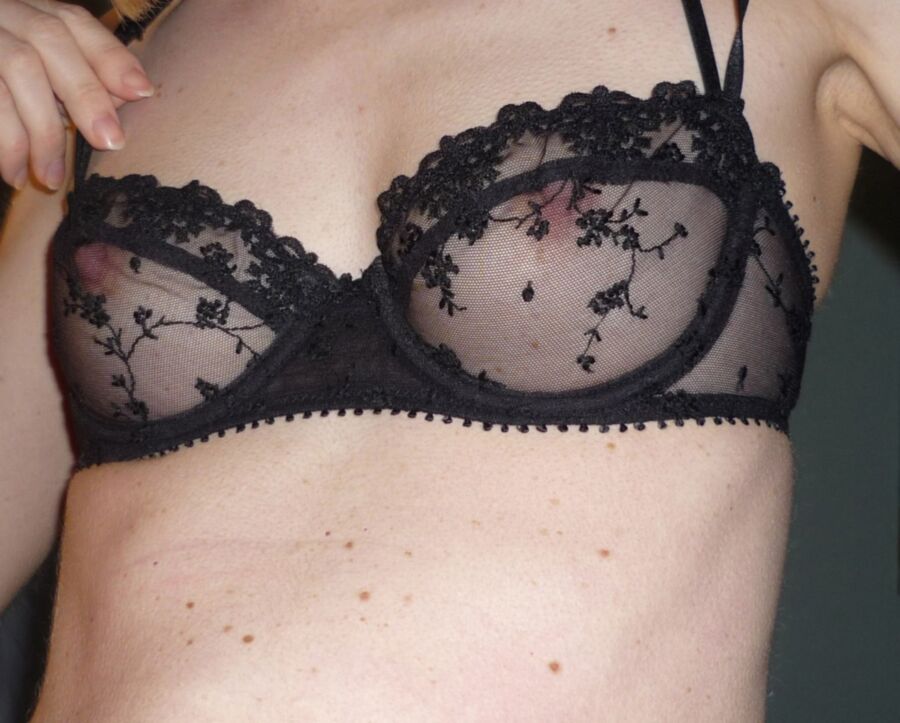 Free porn pics of HARD nipples in see thru bra & knickers 2 of 21 pics