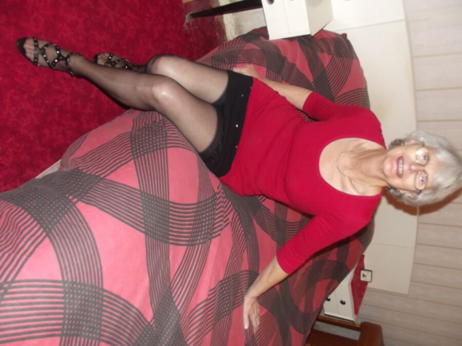 Free porn pics of red top and black hold ups 1 of 22 pics