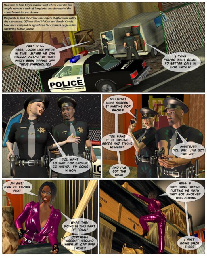 Free porn pics of Police Catfight Comic 1 of 16 pics