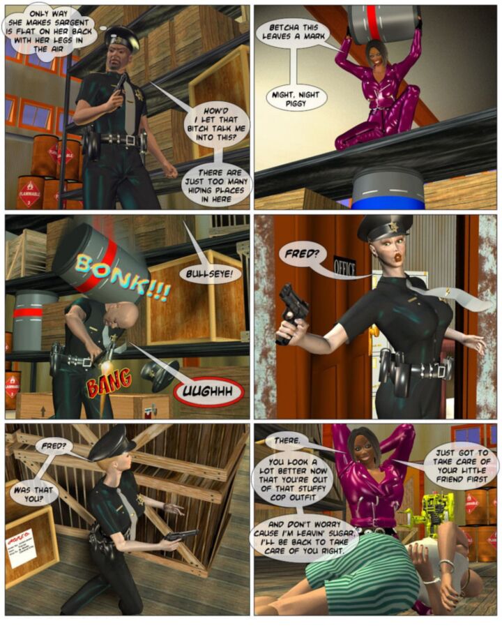 Free porn pics of Police Catfight Comic 2 of 16 pics