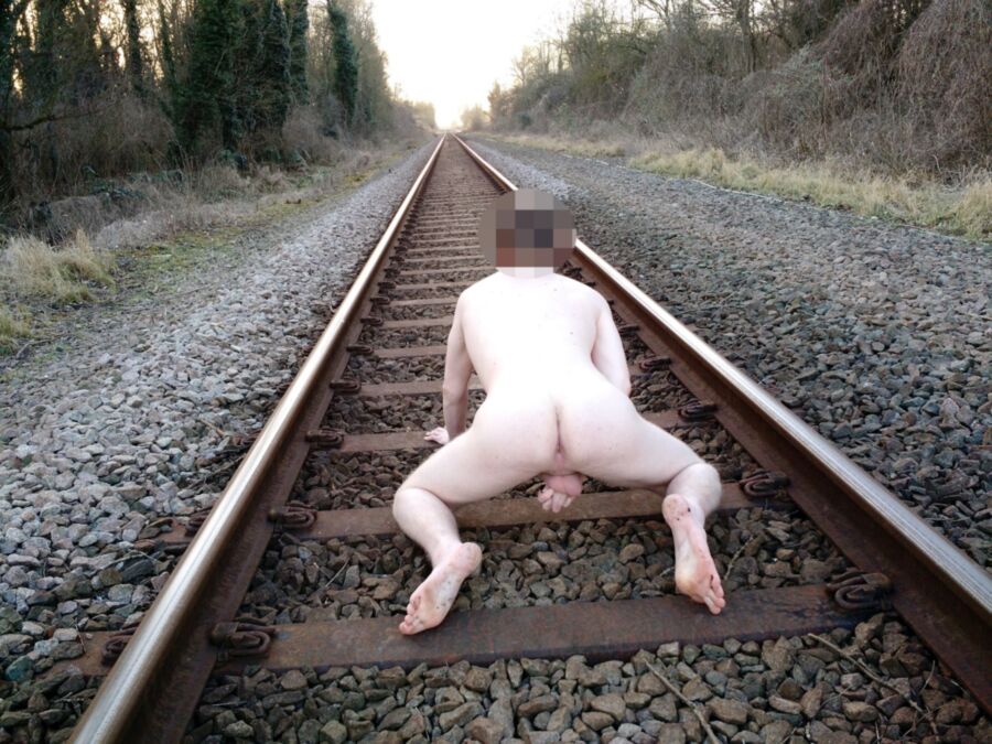 Free porn pics of Me naked on the railway 4 of 21 pics