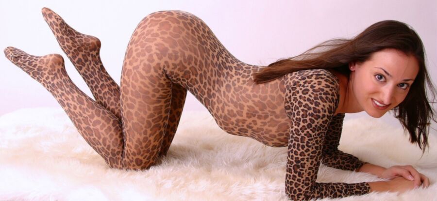 Free porn pics of Girls in leopard skin bodystockings 1 of 8 pics